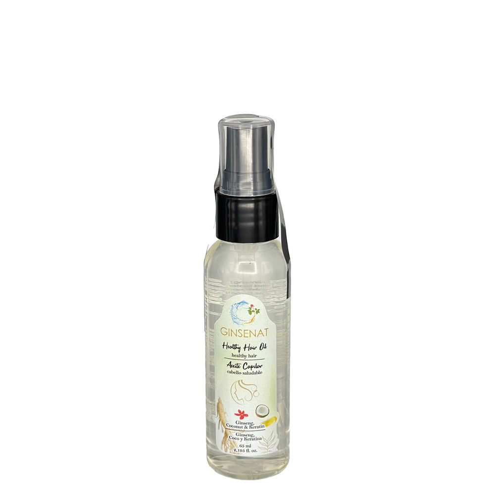 Ginsenat Coconut Oil and Keratin Hair Treatment for Damaged Hair – Shine and Strength Enhancer – 65 ml (2.195 fl oz)