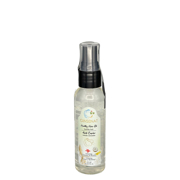 Ginsenat Aceite de Coco y Keratina Capilar para Cabello Dañado – Potenciador de Brillo y Fortaleza – 65 ml (2.195 oz fl)