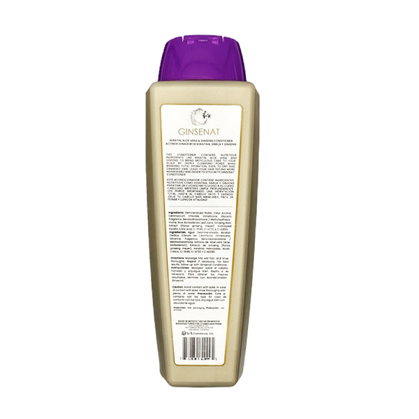 Ginsenat Acondicionador de Keratina para Cabello Rizado, 22 oz fl, Fórmula con Ginseng y Aloe Vera