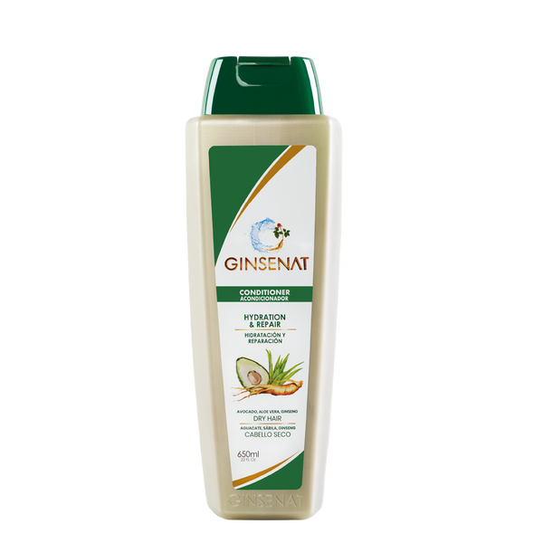 Ginsenat Acondicionador de Ginseng y Aguacate para Cabello Seco – Hidratación Profunda y Reparación – 22 oz fl