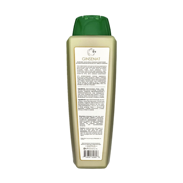 Ginsenat Acondicionador de Ginseng y Aguacate para Cabello Seco – Hidratación Profunda y Reparación – 22 oz fl