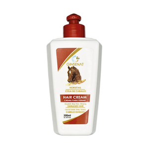 Ginsenat Crema Capilar de Cola de Caballo con Ginseng y Aloe Vera para Cabello Dañado – Tratamiento Profesional de Peinado – 300 ml