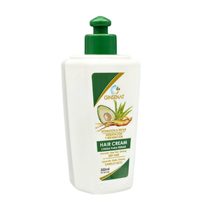 Ginsenat Crema Capilar de Aguacate con Ginseng y Aloe Vera para Cabello Seco– Tratamiento Profesional de Peinado – 300 ml