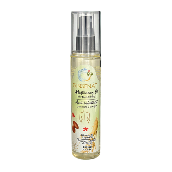 Ginsenat Aceite de Argán Hidratante para Cara y Cuerpo – Tiene Alto Contenido de Vitamina E – 130 ml (4.4 oz fl)