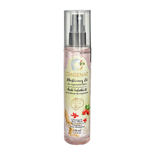 Ginsenat Aceite de Rosa Mosqueta Hidratante para Líneas de expresión – Desvanece las arrugas y líneas de expresión – 130 ml (4.4 oz fl)