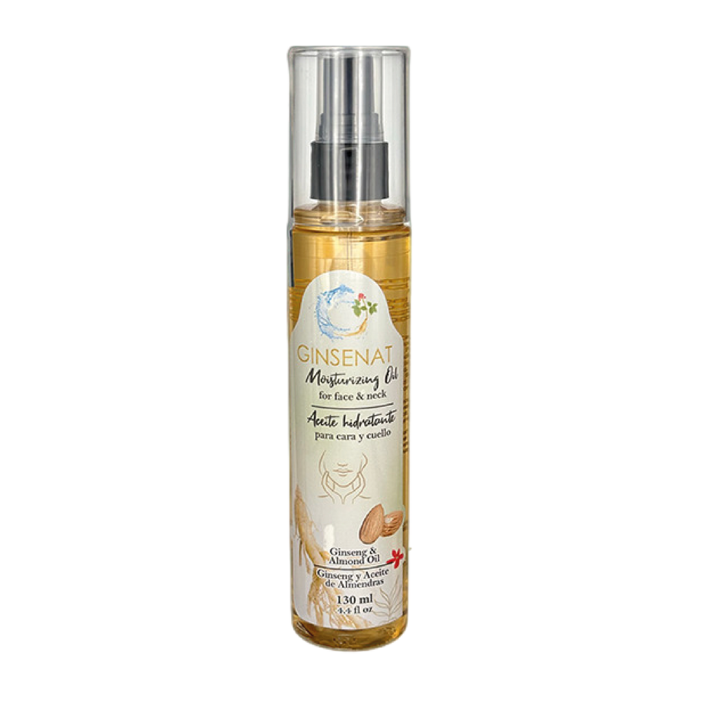 Ginsenat Almond Oil Moisturizer for Face and Neck - Moisturizes Skin - Restores Normal Skin pH - 130 ml (4.4 fl oz)
