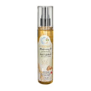 Ginsenat Aceite de Almendras Hidratante para Cara y Cuello - Humecta la Piel - Restaura el PH Normal de la Piel - 130 ml (4.4 oz fl)
