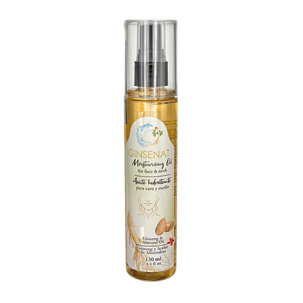 Ginsenat Aceite de Almendras Hidratante para Cara y Cuello - Humecta la Piel - Restaura el PH Normal de la Piel - 130 ml (4.4 oz fl)