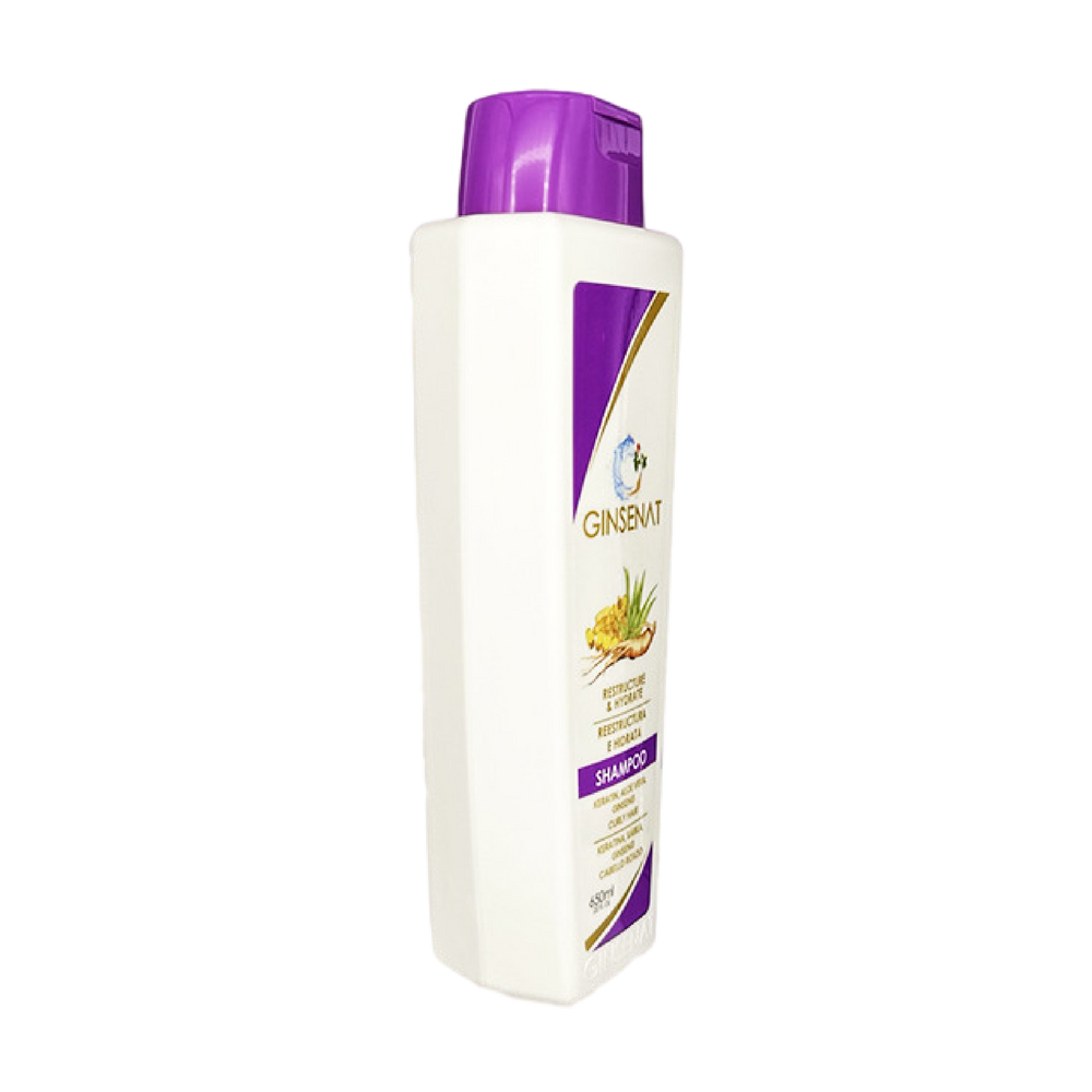 Ginsenat Shampoo de Keratina para Cabello Rizado, 22 oz fl, Fórmula con Ginseng y Aloe Vera