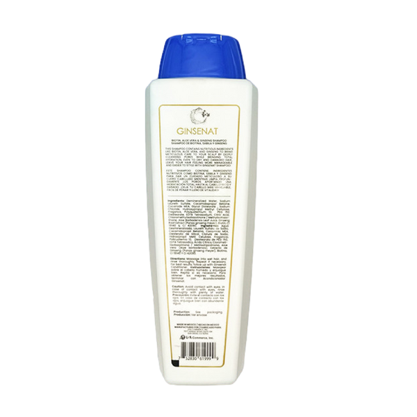 Ginsenat Shampoo con Biotina y Ginseng para Cabello Graso – Hidratación y Fortaleza – 650 ml (22 oz fl)