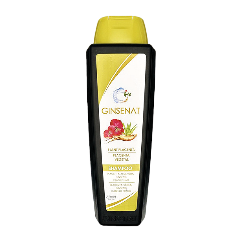 Ginsenat Shampoo con Placenta Vegetal, Ginseng y Aloe Vera para Cabello Frágil – 650 ml (22 oz fl)