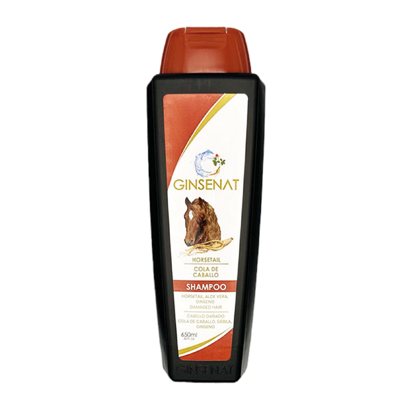 Ginsenat Shampoo de Cola de Caballo y Ginseng, 22 oz fl, para Cabello Dañado, Fórmula Fortalecedora