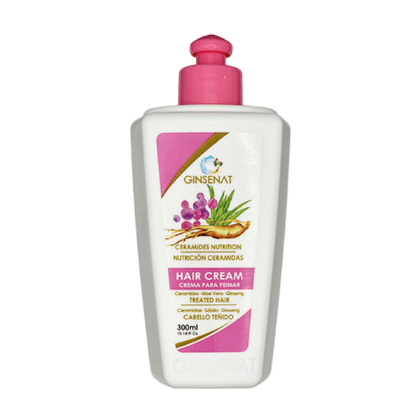 Ginsenat Crema Capilar  con Ceramidas, 10.14 oz fl, Blanca, Acondicionador Hidratante para Todo Tipo de Cabello