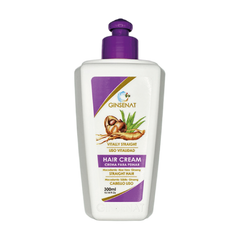 Ginsenat Crema Capilar de Macadamia con Ginseng y Aloe Vera para Cabello Lacio – Tratamiento Profesional de Peinado – 300 ml